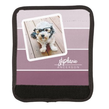 Photo With Paint Chip Purple - Script Name Luggage Handle Wrap by iphone_ipad_cases at Zazzle
