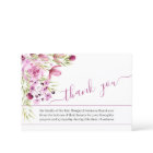 Photo with Pink Purple Flowers and Script Funeral