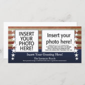 Photo with USA Flag Patriotic Military Theme Announcement (Front/Back)
