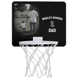 Photo World’s Number One Dad Uncle Father Custom Mini Basketball Hoop