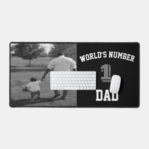 Photo Worlds Number One Dad Father Mum Custom Desk Mat