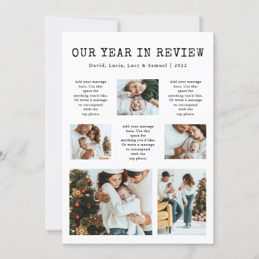 Photo Year In Review Holiday Card Zazzle Photo Year In Review Holiday Card Zazzle