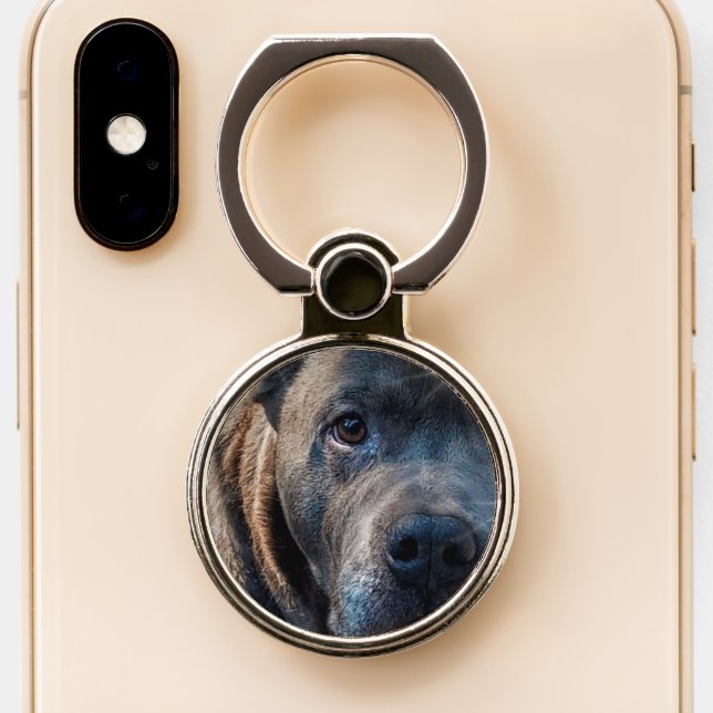 Photo Your Dog / Family Pet  Phone Ring Stand (Close Up)