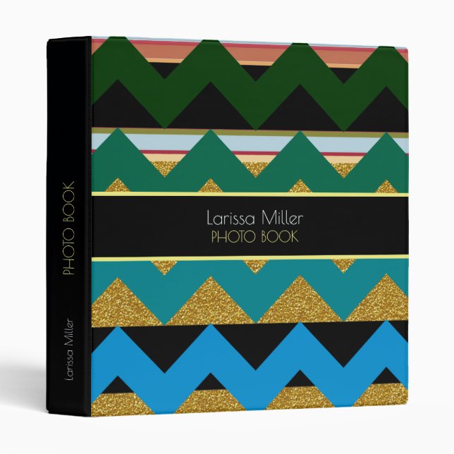 photobook chevron geometric & original 3 ring binder (Front/Spine)
