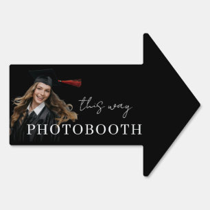Photobooth this way Graduation Party Sign