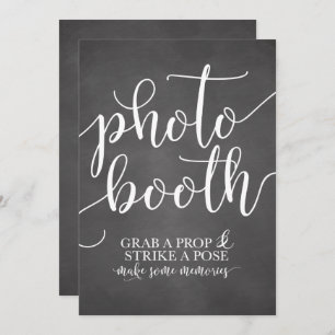 Photobooth Wedding Sign- Grab a Prop Strike a Pose Invitation