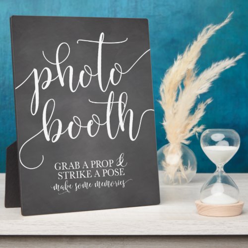 Photobooth Wedding Sign_ Grab a Prop Strike a Pose Plaque