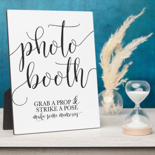 Photobooth Wedding Sign_ Grab a Prop Strike a Pose Plaque