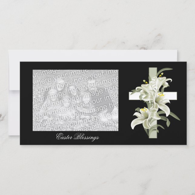 Photocard Easter Blessings Holiday Card (Front)