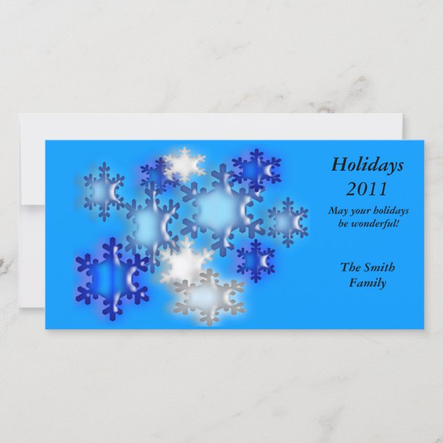 PhotoCard – Holiday Snowflakes Card (Front)