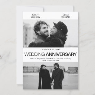 Photogenic film poster wedding anniversary invitation