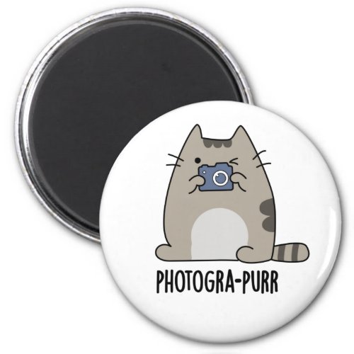 Photogra_purr Funny Cat Photographer Pun Magnet