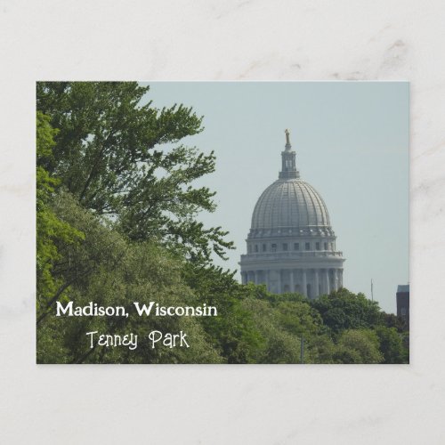 Photograph at Tenney Park Madison Wisconsin Postcard