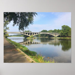 Photograph Bridge River Loire in Tours France Poster