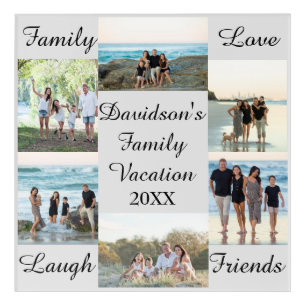 Photograph Collage Acrylic Wall Art For 6 Photos