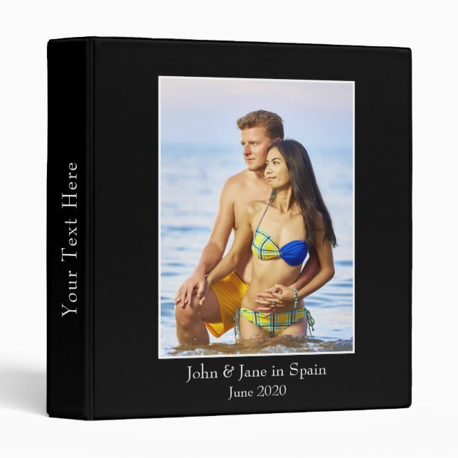 Photograph Frame, Custom Photo – Personalized 3 Ring Binder (Front/Spine)