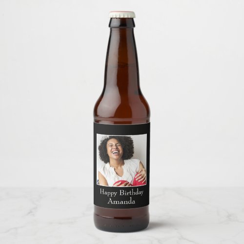 Photograph Frame Custom Photo  Personalized Beer Bottle Label