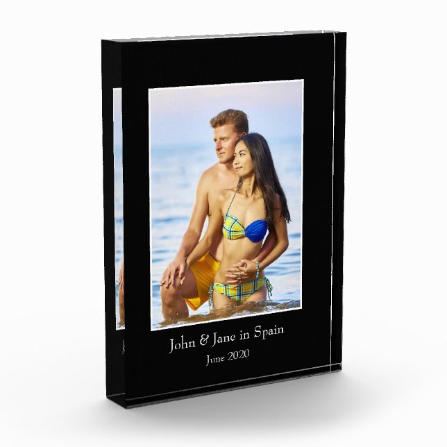 Photograph Frame, Custom Photo – Personalized Block (Left)