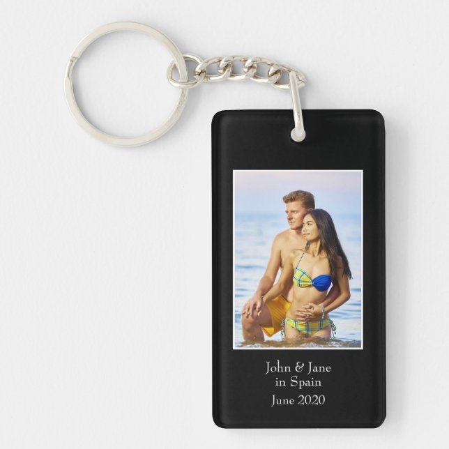 Photograph Frame, Custom Photo – Personalized Keychain (Front)