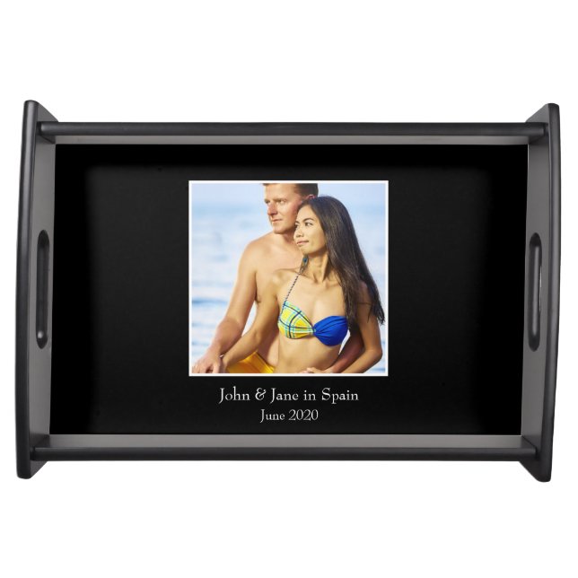 Photograph Frame, Custom Photo – Personalized Serving Tray (Front)