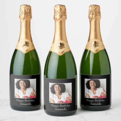 Photograph Frame Custom Photo  Personalized Sparkling Wine Label