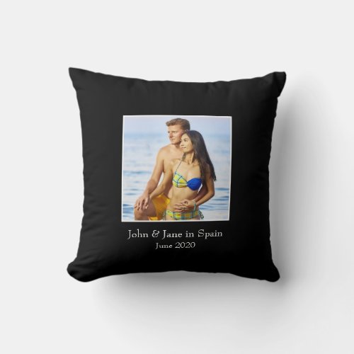 Photograph Frame Custom Photo  Personalized Throw Pillow