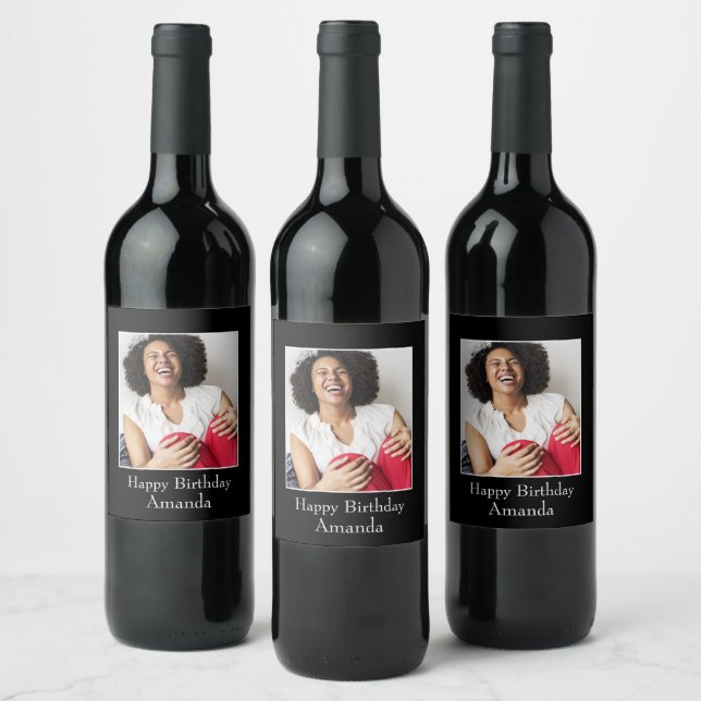 Photograph Frame, Custom Photo – Personalized Wine Label (Bottles)