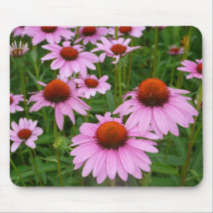 Photograph Hot Pink Flowers in Garden Mouse Pad