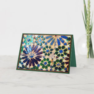 Photograph of antique tiles from Sintra, Portugal. Holiday Card