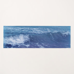 Photograph of Atlantic Ocean Blue Water White Wave Yoga Mat