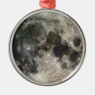 Photograph of Full moon Metal Ornament