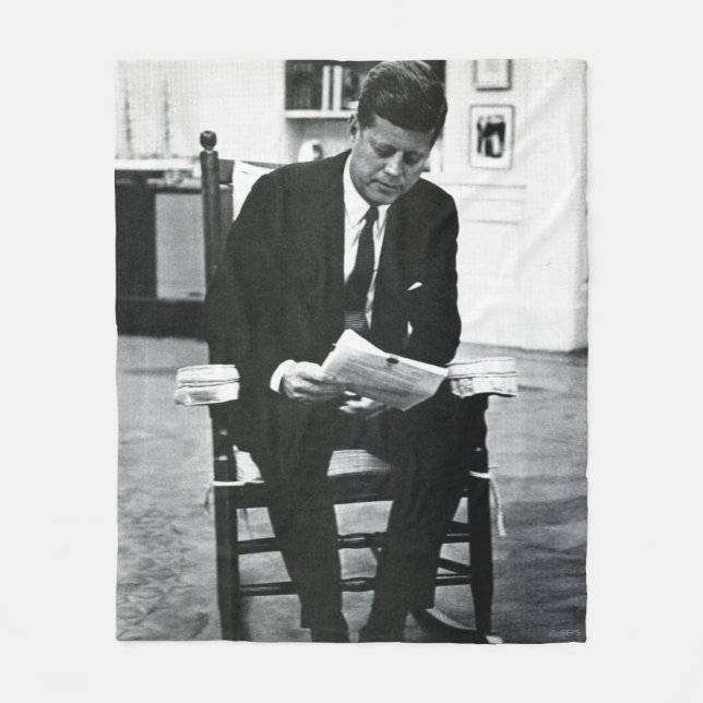 Photograph of John F. Kennedy 2 Fleece Blanket (Front)