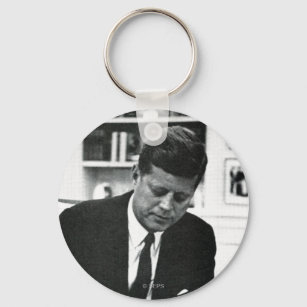 Photograph of John F. Kennedy 2 Keychain