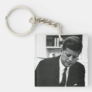 Photograph of John F. Kennedy 2 Keychain