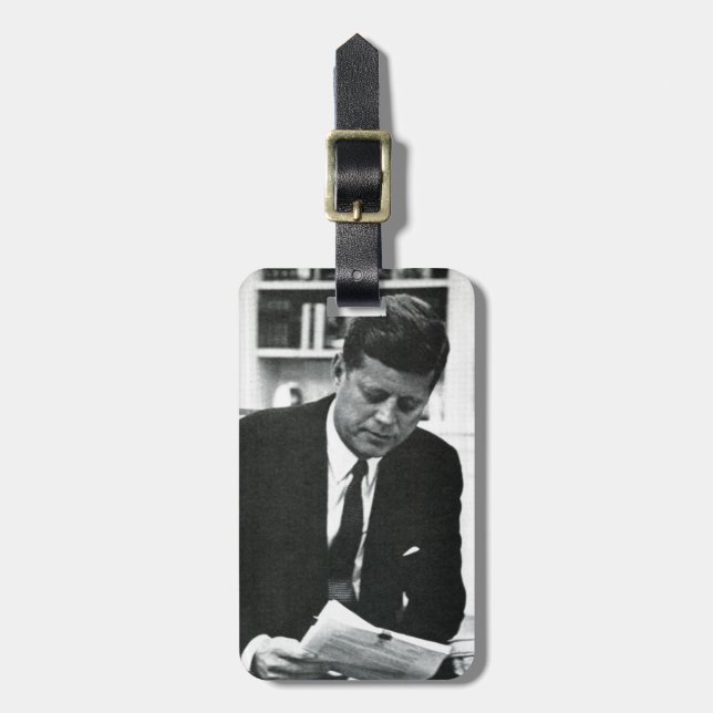 Photograph of John F. Kennedy 2 Luggage Tag (Front Vertical)