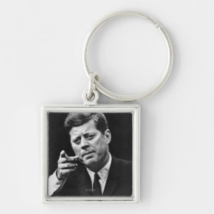 Photograph of John F. Kennedy 3 Keychain