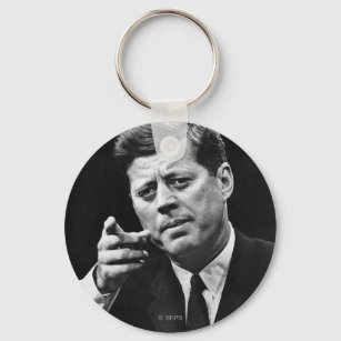 Photograph of John F. Kennedy 3 Keychain