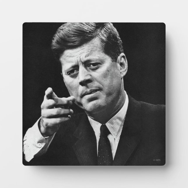 Photograph of John F. Kennedy 3 Plaque (Front)