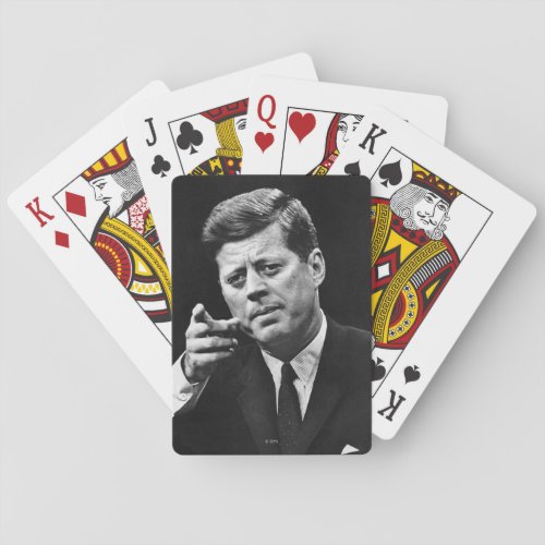 Photograph of John F Kennedy 3 Poker Cards