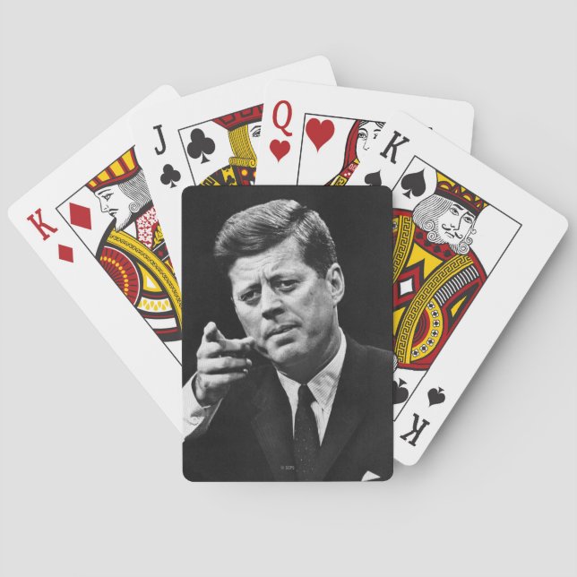 Photograph of John F. Kennedy 3 Poker Cards (Back)