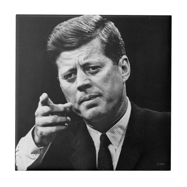 Photograph of John F. Kennedy 3 Tile (Front)