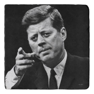 Photograph of John F. Kennedy 3 Trivet