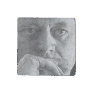 Photograph of John F. Kennedy Stone Magnet