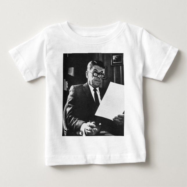 Photograph of Ronald Reagan Baby T-Shirt (Front)