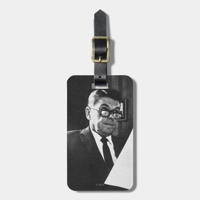 Photograph of Ronald Reagan Luggage Tag (Front Vertical)