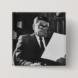 Photograph of Ronald Reagan Pinback Button