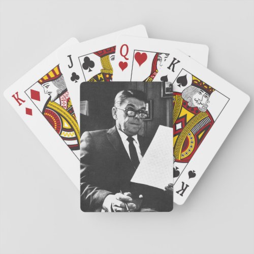 Photograph of Ronald Reagan Poker Cards