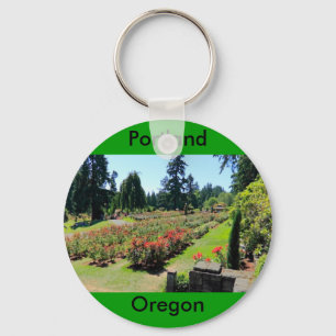 Photograph of Rose Garden, Portland, Oregon Keychain