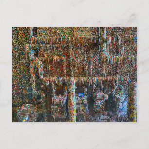 Photograph of the infamous Seattle gum wall Postcard