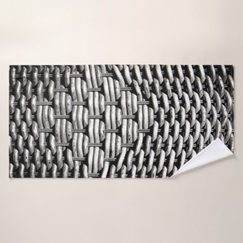 Photographed braid abstract and interesting gray  bath towel set